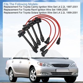 JDMSPEED - Juego de cables de bujía de encendido para Toyota Camry Solara Rav4 2.2L 1997-2001