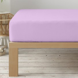 Degrees home - Collection - Fitted Sheet 150 x 190 x 33- Adjustable - Brushed Polyester Microfiber - Lilac