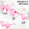 Chicpop 6 Pcs Heart Shaped Weddings Sunglasses Frameless Women Glasses