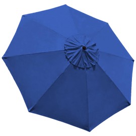 EliteShade USA 9FT Patio Umbrella Replacement Covers 8 Ribs Market Umbrella Canopy Cover (CANOPY ONLY) (Blue-47)
