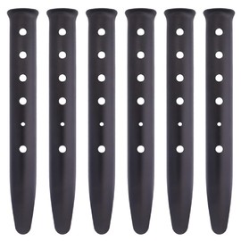 TRIWONDER U-Shape Aluminum Alloy Lightweight Stake Pegs for Beach Camping Snow Backpacking Hiking (Black - U-shaped Pegs - 31CM)