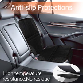 Isofix Child Seat Pad Suitable Seat Protector Car Child Seat 1 Piece with Non-Slip Function Car Seat Protector Car Seat Protector for Baby Seat, Child Seat & Pets (Black)