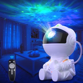 Macchiatto Astronaut Starry Sky Projector, Galaxy Projector LED Starry Sky Projector with Remote Control, 8 Nebula Modes, 360° Rotation, Starry Sky Lamp for Children and Adults, Bedroom