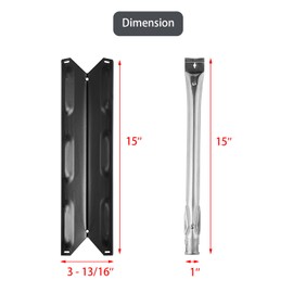 Charbrofire 40500098 6 Burner 61000005 Heat Plates Grill Replacement Parts for Permasteel Grill Parts PG-40612SOLE PMS40500098 PG-40612SOLE-1 PMS61000005 Kenmore Heat Shield