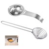 Pack of 2 Egg Yolk Separators, Stainless Steel with Hanging