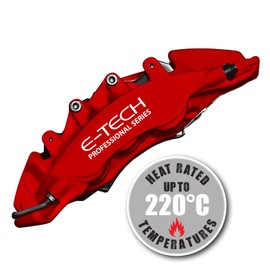 BITS4REASONS - NEW FORMULA E TECH BRAKE CALIPER PROFESSIONAL GRADE PAINT KIT- PERFORMANCE HIGH TEMPERATURE RATED TO 220 C MATT RED