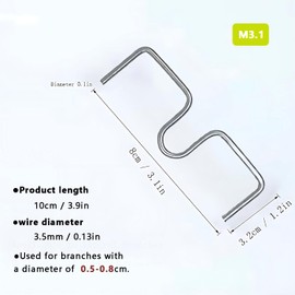 Fruit Tree Branch Spreader,Tree Branch Limb Spreader Bonsai Branch Training Modelling Tool Branch Spreader Puller Tree Branch Shaping Tools,Branch Bending Tool to Improve Yield 24PCS (M3.1IN 24PCS)