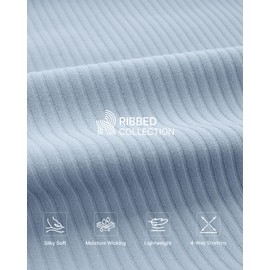 G4Free Women's High Waisted Wide Leg Yoga Pants with Convenient Pockets Lightweight Casual Trousers for Active（Blue Willow,M,28"