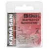 KAMASAN B981 Eyed Barbless Hooks - Size 4, Brown, One