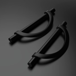 Amerdeco 10 Pack Matte Black Cabinet Pulls 5 Inch(128MM) Hole Centers Kitchen Cabinet Handles Hardware Kitchen Handles for Cabinets Cupboard Handles Drawer Pulls