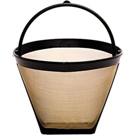 GoldTone - Filtro de café de cono reutilizable número 2, filtro permanente de plástico para café, tamaño 4