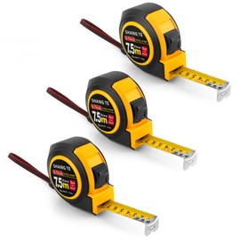 Tape Measure 25 Ft 3 Packs Steel Measurement Tape Measuring Tape 25 Ft Self-Locking Tape Measure with Fractions Cinta De Medir Easy Read Metric Measuring Tape Cinta Metrica Engineer