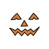 CafePress Pumpkin Face Sticker Rectangle Bumper Sticker Car Decal