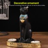 Egyptian Cat Candle Holder Decorative Resin Egyptian Cat Candlestick Exquisite