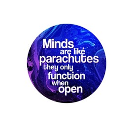 Minds are Like Parachutes They only function when open Pinback Button – [1.25 pulgadas de diámetro]