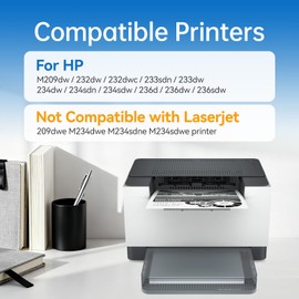 134A for HP 134 A W1340A 134X W1340X Toner Cartridge Use with HP LaserJet Pro M209dw MFP 234dw 234sdw 232dw 232dwc 233sdn 233dw 236dw 236sdw Series Printer（NOT Compatible with M234dwe, M209dwe）