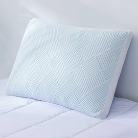 Alkyonos Shredded Memory Foam Cooling Soft Bamboo Viscose Pillow Queen Size, Adjustable Hypoallergenic Hotel Quality Pillow for Stomach, Back and Side Sleeper, Oeko-TEX Certified