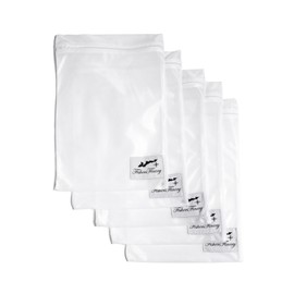 Fishers Finery Multi-Pack Mesh Wash Bag; Zipper Closure-1 Year Replacement (5 Pack, 12 X 17 in)