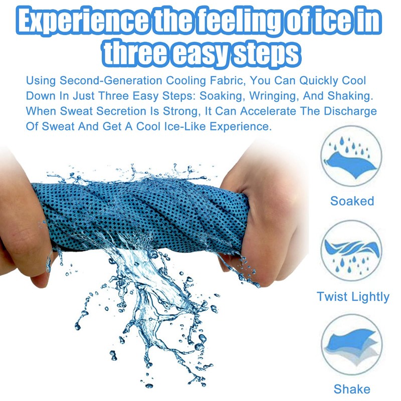 TYXHXTF Cooling Towel 4 Pack, Microfibre Gym Towel, Compact, Ultra