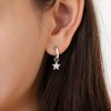 925 Sterling Silver Celestial Clear Cubic Zirconia Moon & Star