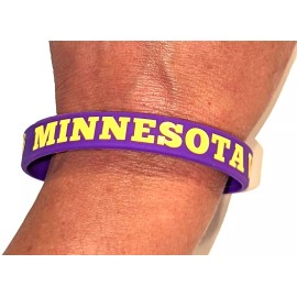 "Minnesota Vikings" "SKOL" silicone Wristband bracelet, NEW