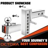 OCTORA Adjustable Trailer Hitch (Fits 2-Inch Receiver) - Aluminum Tow