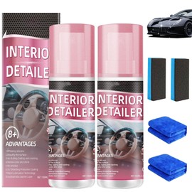 Timeno Polishing Cleaner Car Interior, 2026 New Polishing Cleaner Car Interior, All Purpose Car Interior Detailer Cleaner for Dashboards, Seats, Leather, Plastic (2pcs)