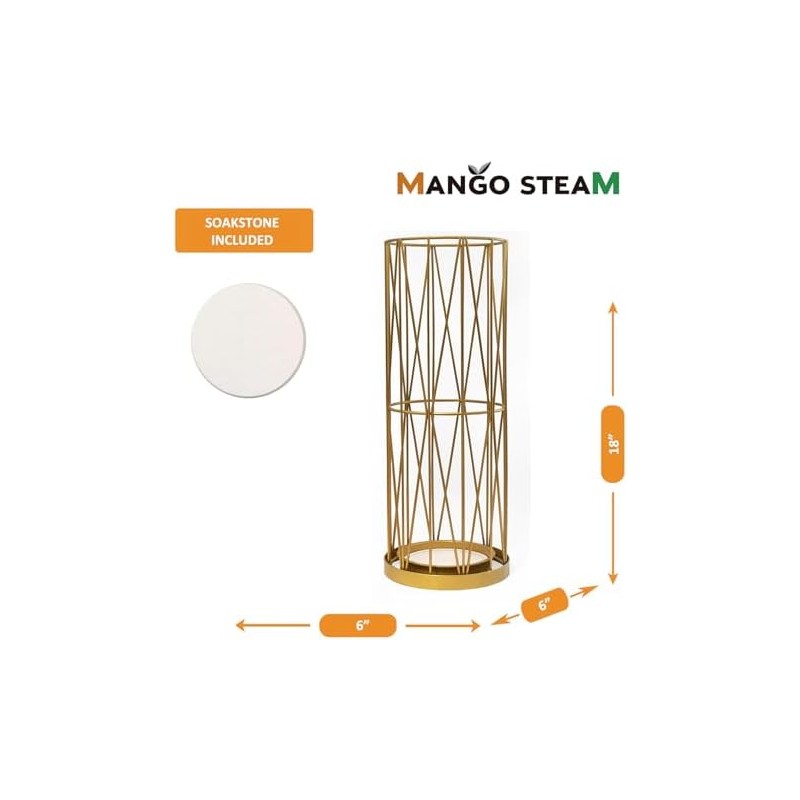 Mango Steam Pluvian Soakstone - Soporte para Paraguas (Regular, Dorado)