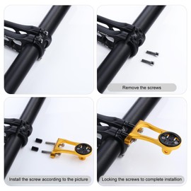 KREMORV Bike Mount for Garmin Edge Aluminum Alloy Bicycle Extended Handlebar Mount for Sport Action Camera