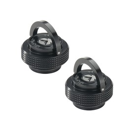CAMPINGMOON 2pcs Cap Lid for Camping Gas Fuel Standard Canister with EN417 Lindal Valve Cassette Gas Can Black BKM-107-2P