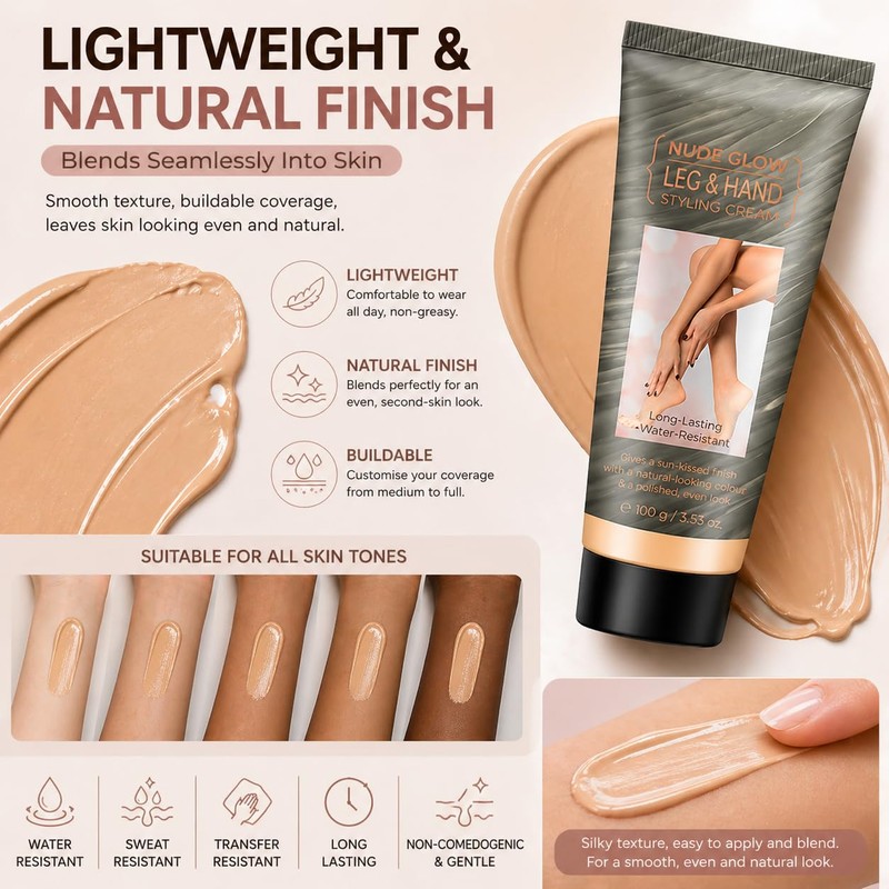 Body Coverage Prefector Cream, Leg Makeup Waterproof No Transfer, Tattoo