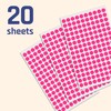 3,000 Pack, 10mm Round Dot Stickers Sticky Labels - Pink