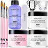 Morovan Acrylic Nail Kit: Clear Pink White Powder and Professional