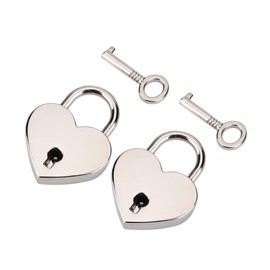2 Sets Mini Heart Lock, Padlock for Diary, Heart Lock Valentine's Day with Key for Jewellery Box