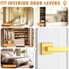 Probrico 5 Pack| Gold Door Handles Passage Door Levers, Heavy