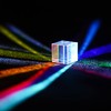 HDCRYSTALGIFTS Set 2 Optical Glass X-Cube Prism RGB Dispersion Prism