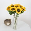 Woltoy 9 Pcs Artificial Sunflowers, Long Stem Fake Sunflowers Artificial Flowers, Silk Sunflower for Home Wedding Party Home Office Decoration