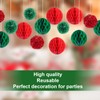 Minicoco Christmas Decoration Set, 8PCS Red Green Reusable Tissue Paper