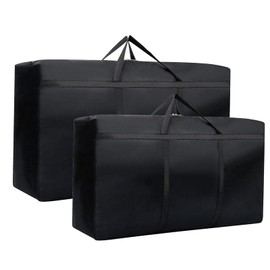 2 Pcs Large Storage Bags, 210D Oxford Moving Bags Organizer Bags Ideal 120L 160L, Waterproof Sturdy Moving Bags Clothes Storage Bag for Travelling, Moving, Underbed Storage