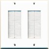 RiteAV - Dual Gang Wall Plate with Brush Bristles -