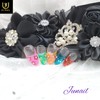 Mesh flower dress handmade nail tip - Short ballerina /