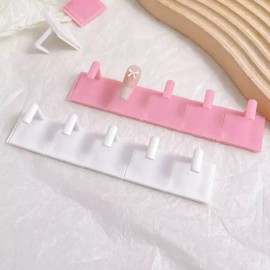 10개입 스탠드 네일아트 거치대 받침대 네일팁 연습 패디큐어 페 마리셀러 10pcs Nail Art Stand Holder Rack Pedicure Practice Nail Tips Display Stand for Nail Seller [White 10 pieces]