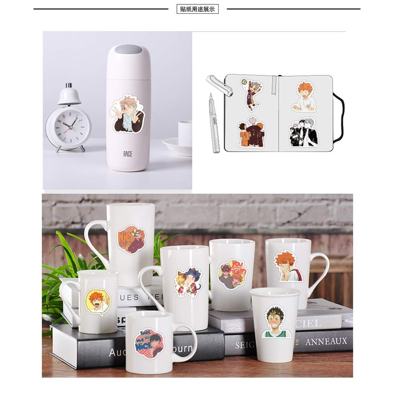 Anime Haikyuu Stickers 100pcs Waterproof Vinyl Stickers for Kids Teens