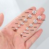 KRKC & CO Women's Moissanite Earrings, 925 Silver, Simulated Diamond,