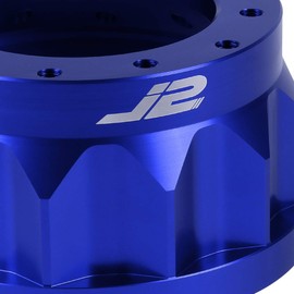 J2 Engineering J2-HUB-OH124-BL 2" 6-Bolt Aluminum Steering Wheel Hub Adapter Blue Compatible with 92-95 Civic / 93-97 Civic Del Sol / 94-01 Integra