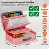 Fireproof Document Box, Hard Case Fireproof Box with Lock, Portable