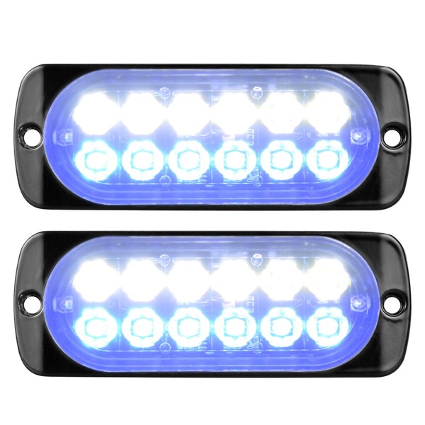 RIGIDON 2 Pack LED Emergency Strobe 12 LED Double Row