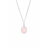 Elli Necklace Women Pendant Basic Elegant Round with Rose Quartz
