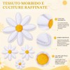 40 Pezzi Toppe Termoadesive Margherita,Applicazioni per Tessuti Fiori,HMCEY Toppe da