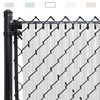 Chain-Link Fence Blade Slats with Bottom Lock (8-ft, White)